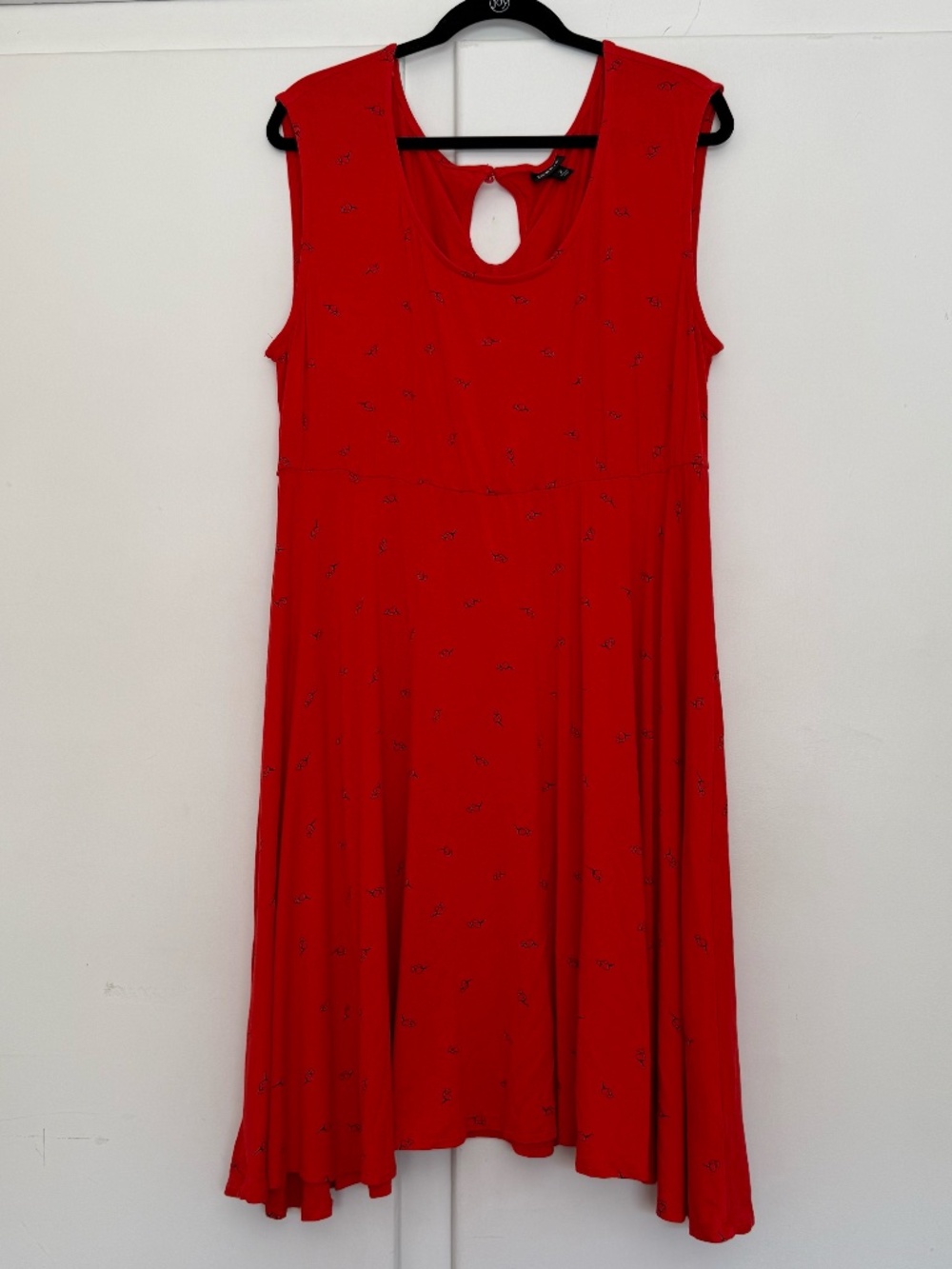 NWOT Torrid Size 2 Red Skater Dress with Heart Sunglasses Print